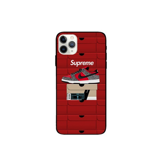 Red Nike Dunk Low x Supreme Iphone 13 Pro Max Cover Case