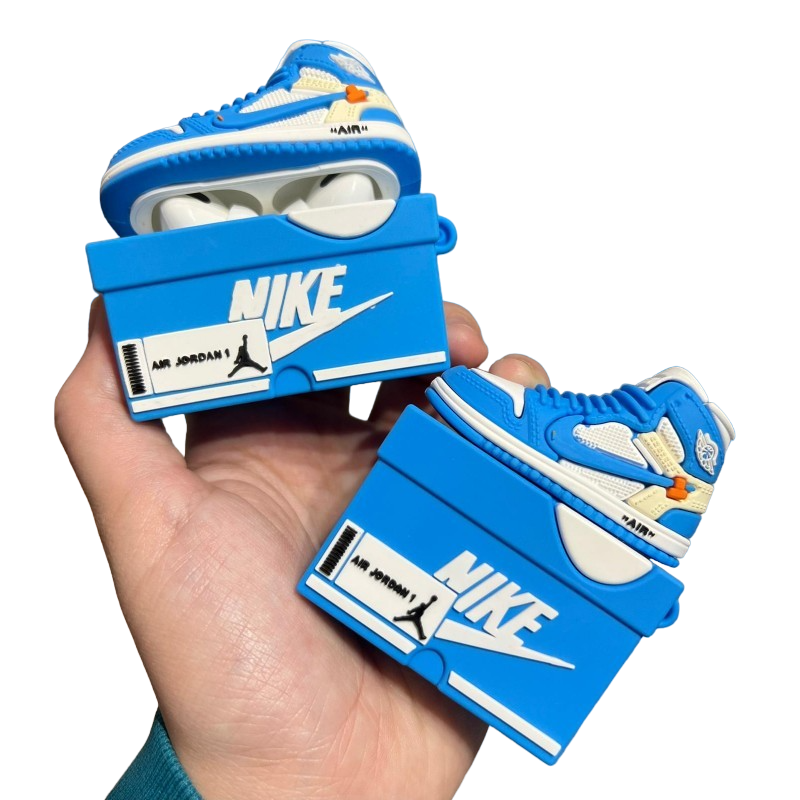 Jordan 1 Blue/White Airpods Case