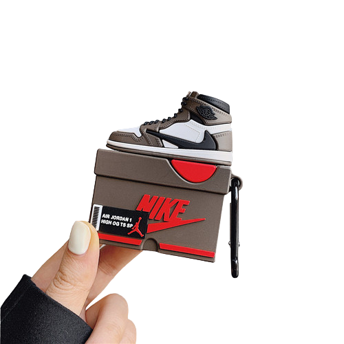 Brown Travis Scott J1 Airpods Case