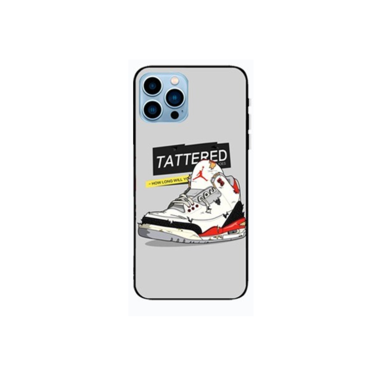 Air Jordan 3 Fire Red and grey Iphone 15 Pro Max Cover Case