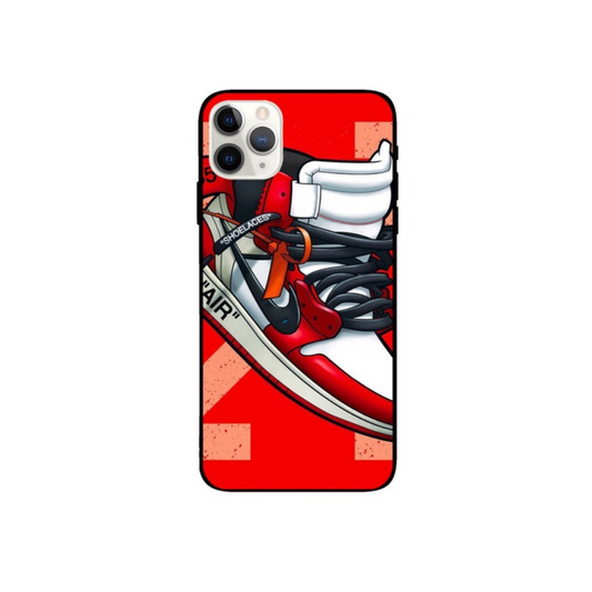 Air Jordan 1 Off White Red/white Iphone 15 Pro Cover Case