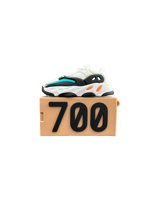 White Yeezy 700 Airpods Case